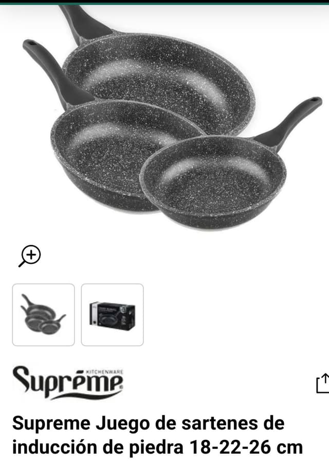 PACK 3 SARTÉN ALUMINIO INDUCTION SYSTEM