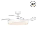 Ventilador de Techo Retráctil Blanco LED 60W Kuken | Motor DC Silent imagen 1