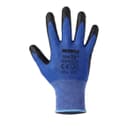 GUANTE NITRILO NYLON WORKFIT AZUL/NEGRO talla 7 imagen 2