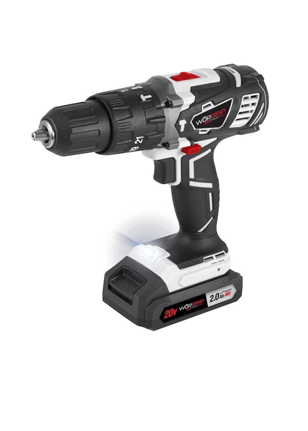 TALADRO PERCUTOR WŌRGRIP 20V BATERÍA 2.0AH