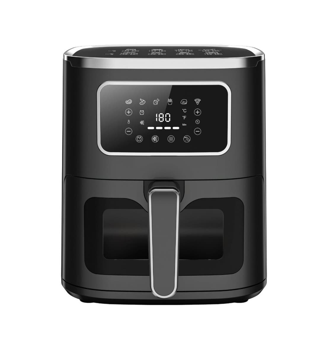 FREIDORA SIN ACEITE NEGRA DIGITAL 5L CON VENTANA KÜKEN